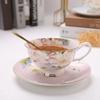 Кофейные чашки Английская Британская чашка для послеполуденного чая Премиальные тарелки Дом Офис Кафе Керамическая кофейная кружка Чашка из костяного фарфора подарок