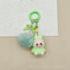 Three-dimensional Flocking Keychain Pendant Cute Bag Accessories Doll Cartoon Ornament