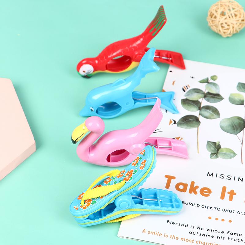 Пластиковые зажимы для пляжных полотенец для шезлонгов, шезлонгов, декоративная прищепка для одежды в виде животных