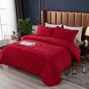 Thickened Bedspread Solid Colour Crystal Velvet Bed Cover Cotton-Padded Quilted Non Slip Sheet Blanket Children Queen Bedding