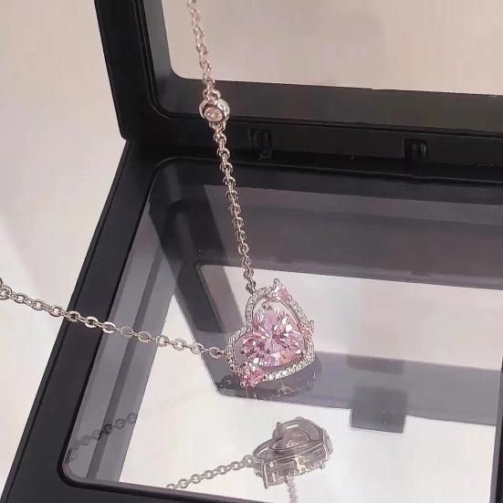 Женское ожерелье со стразами в форме сердца, полые украшения, цепочка, регулируемая подвеска на шею, ювелирные изделия, подарок на день рождения, вечерние