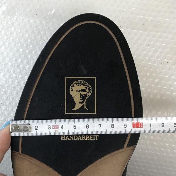 Туфли с простым носком Apollo Heinrich Dinkelacker 70-80-х годов Мужские 7G 25.5 Черные(ИСПОЛЬЗОВАЛ)