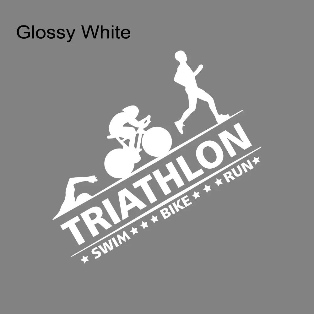 Car Sticker Triathlon Swim Bike Run Athlete Sport Trunk Vinyl Decal Motorcycles Auto DIY Exterior Decoration Sticker Accessories