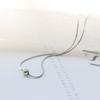 Simple High‑End Titanium‑Steel Small‑Round‑Bead Women Necklace, Fashion Light‑Luxury Small‑Golden‑Bean‑Pendant Collarbone Neck Chain