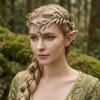 Simulate Tree Leaves Floral Headband Leaf Wreath Elven Princess Tiara Forest Garland Tiara  Wedding