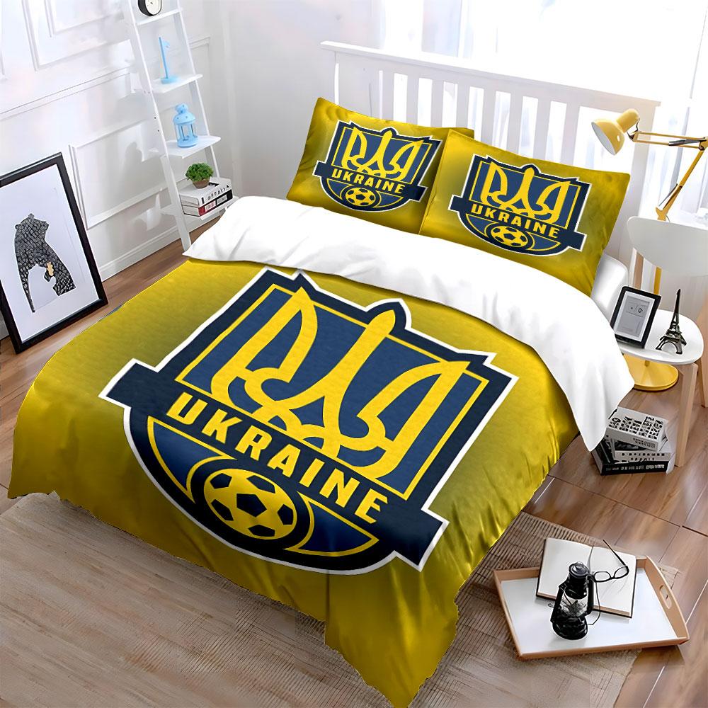 Ukraine Flag Bedding Set Bedding Duvet Cover Set Duvet Cover Pillowcases (1 * Duvet Cover 2 * Pillowcases, without duvet insert)