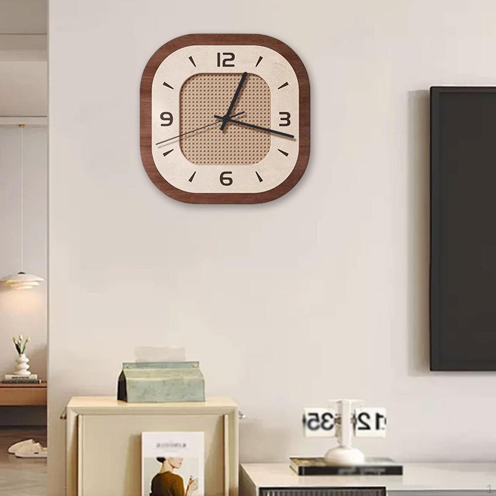 Wall Clock Hanging Art Modern Easy To Read Silent Non Ticking Home Decor Ornament