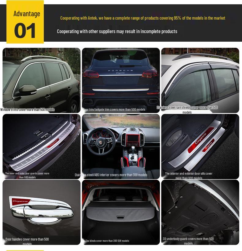 Mistra Tailgate Trim Rear Bumper Protector: Anti-Scratch Decorative Sticker