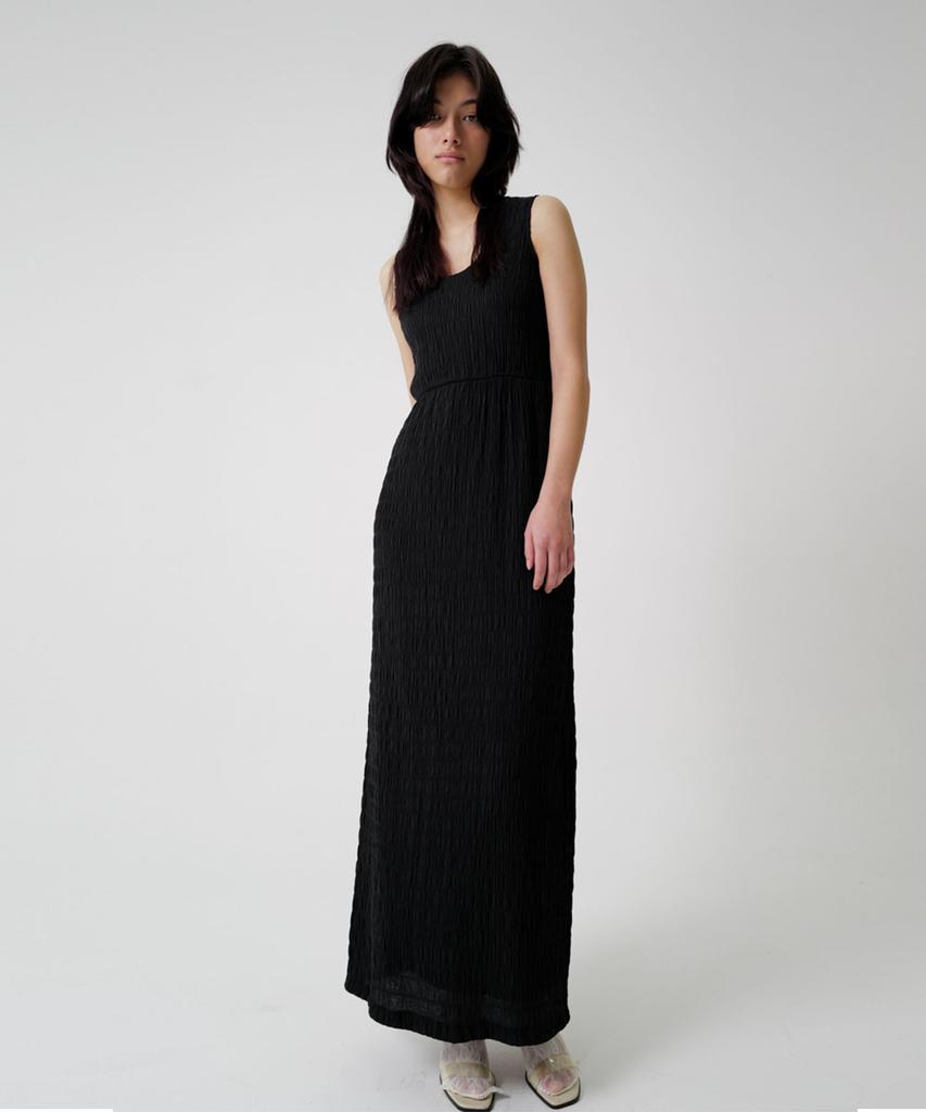 Susumu Wave Long Dress - Black