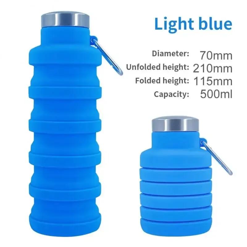Silicone Water Cup Outdoor Use Water Bottle Foldable Lightweight to Carry reusable Telescopic Cup Travel Water Bottle for Outdoor Use sports trips