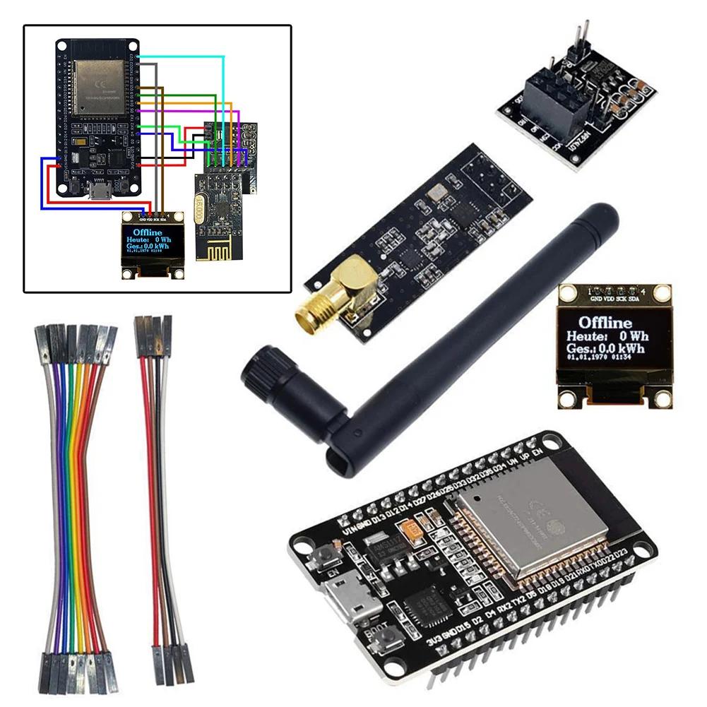 Открытый DTU Для Hoymiles DIY Комплект Дисплей Для ESP32 Для NRF24L01 Разъем для Антенны Кабель Домашний Ремонт Электротовары