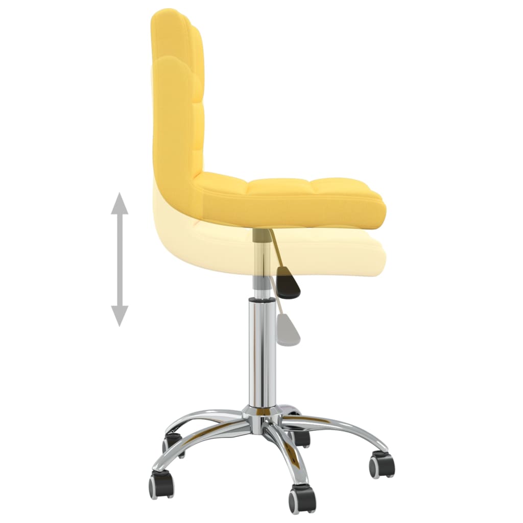 Office Chair Swivel Mustard Yellow Fabric