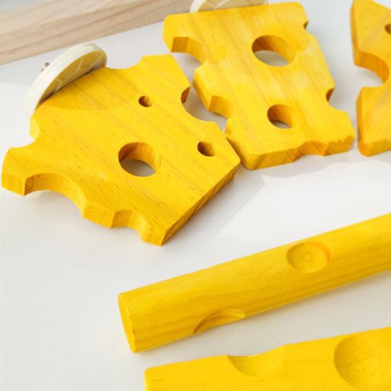 Подставка для попугаев в форме сыра, деревянная жердочка для попугаев, игрушка для жевания лап, аксессуары для клеток для птиц, волнистых попугайчиков, канареек, конур