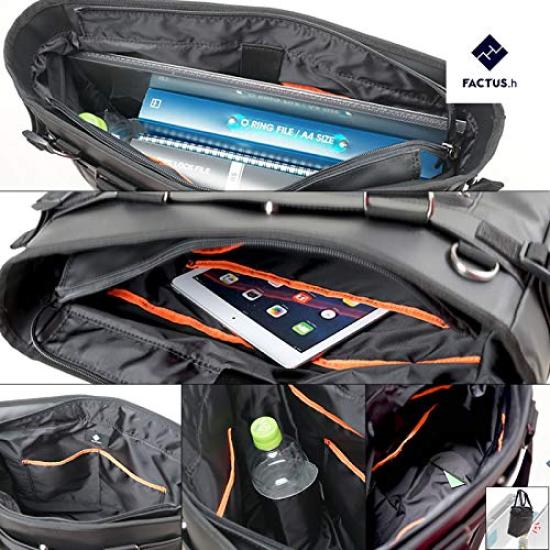 Сумка-тоут FACTUS Homme 1680D 2way Легкая водоотталкивающая черная FACTUS.h Мужская № FA-305