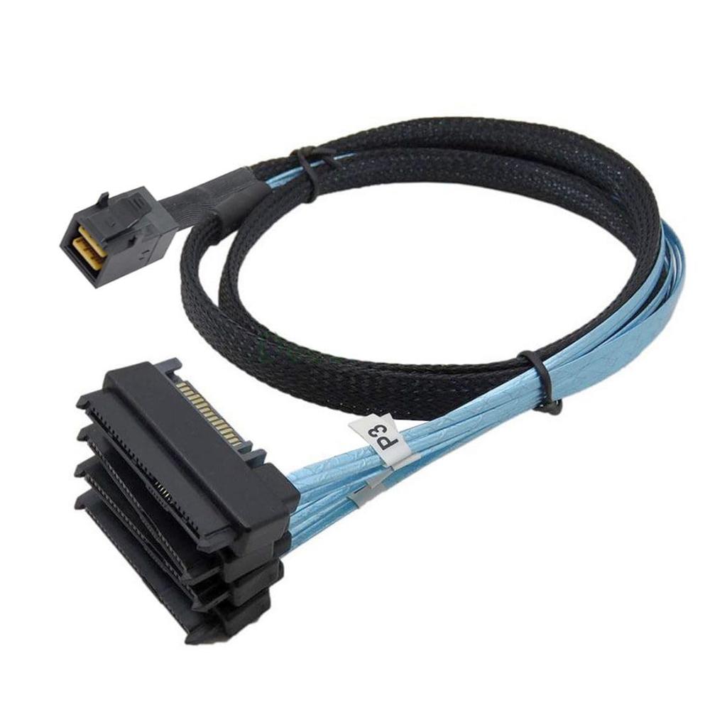 Chenyang Mini SAS Host To SAS Target SAS Disks 6Gbps Data Server RAID Cable SFF-8643 1-4 SFF-8482 29-pin 0.5M