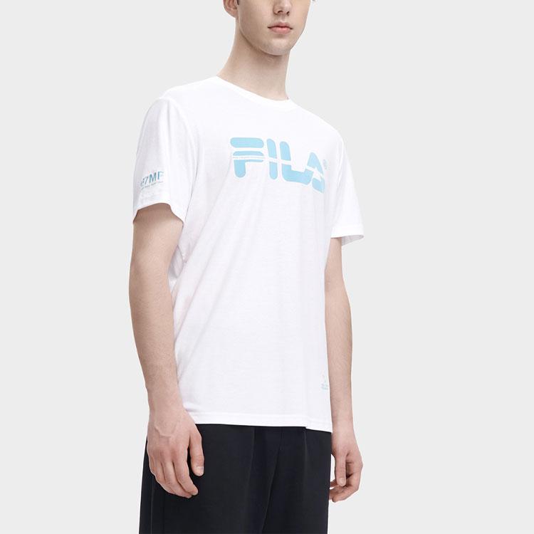 Men's FILA T-Shirts Men's White Crew Neck Moderate