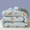 All-Season Cute Cartoon Print Comforter Adults Children Thick Warm Winter Quilts Single Double Size Soy Fiber Soft Quilt for Bed