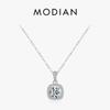 Classic Shiny Exquisite Chain Necklace 925 Sterling Silver Sparkling Zirconia Pendant Wedding Jewelry For Women Gift