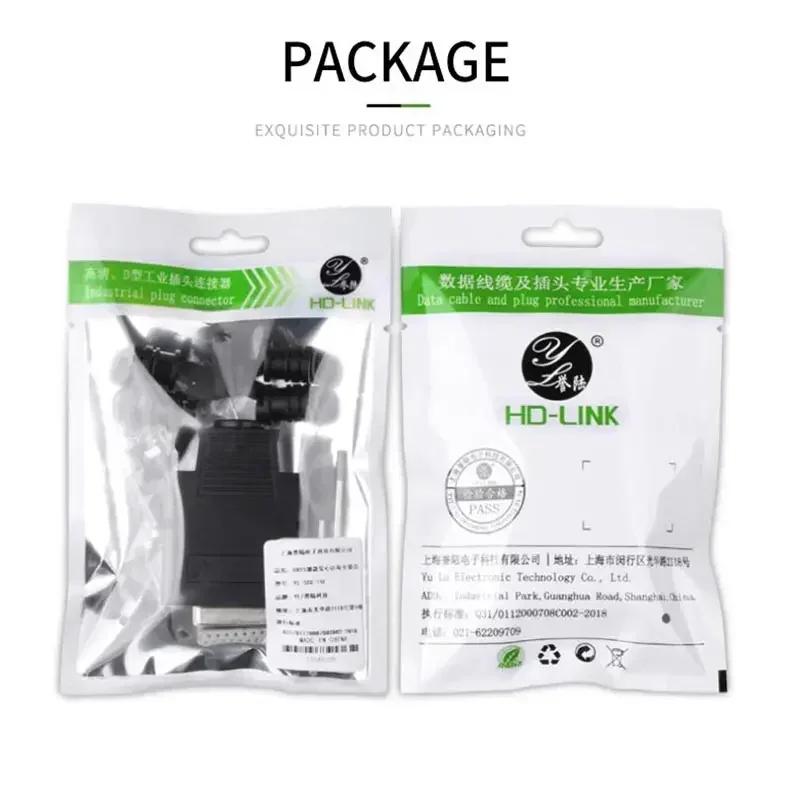 Разъем DB26 без пайки, 26-контактный, 3-рядный, штекер, гнездо, промышленный, DB 26 D-SUB, переходник для клеммной платы