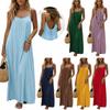 Comfortable Women's Crepe Maxi Dress Summer Long Dress  for Beach Vacation