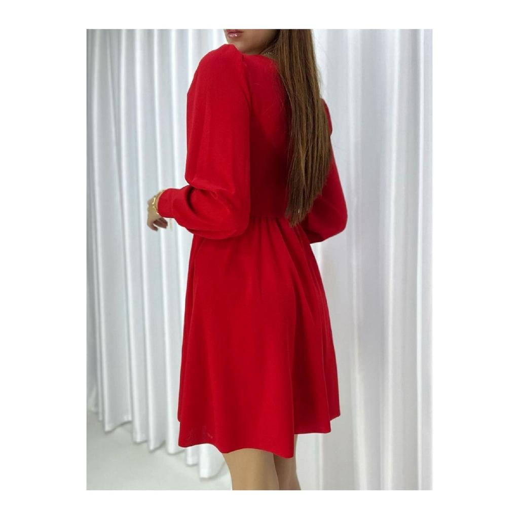 Flexible Fabric Low-cut Skirt A-line Cut Long Sleeve Evening Dress And Graduation Dress 582293 727