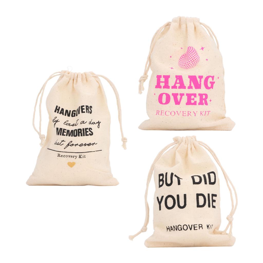6pcs Bachelor Party Gift Bags with Drawstring Linen Party Favors Bachelor Bridal Shower Pouches for