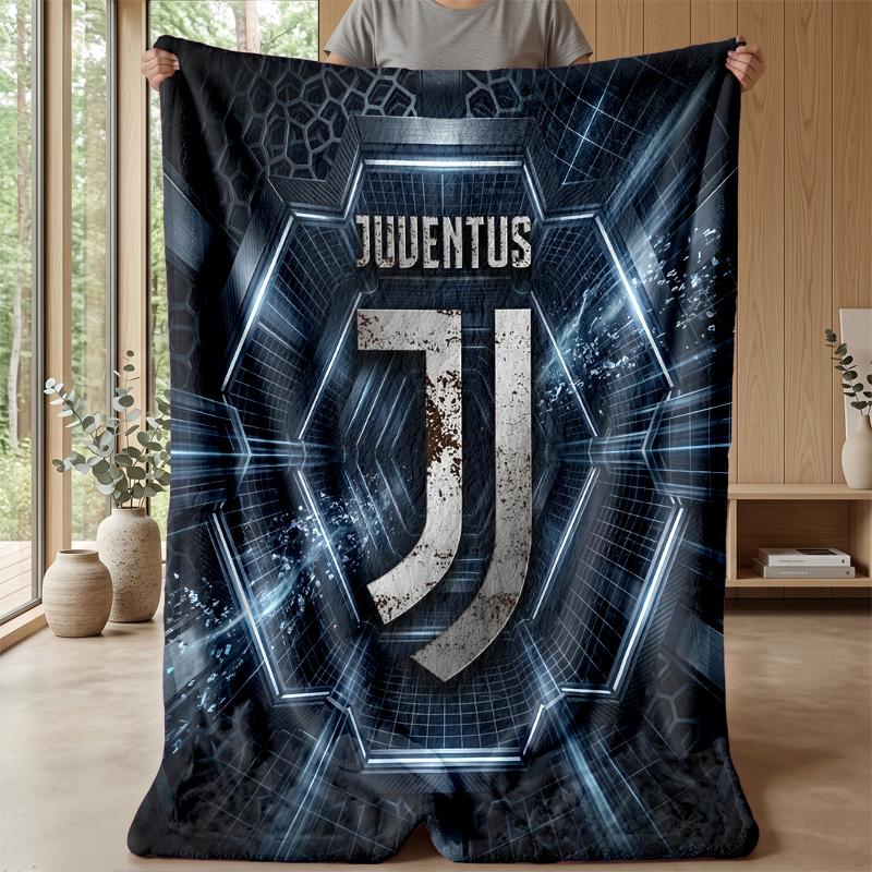 Juventus FC Theme blanket Soft Flannel Blanket Plush Throw Blanket Cozy Sofa Bed Blanket for Home Decor