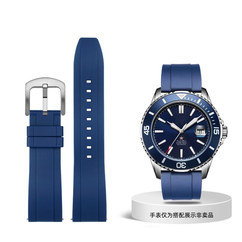 Классический резиновый ремешок для часов Seiko Citizen Omega Quick Release 20 мм 22 мм 24 мм, силиконовый ремешок Tropic, ремешок для смарт-часов