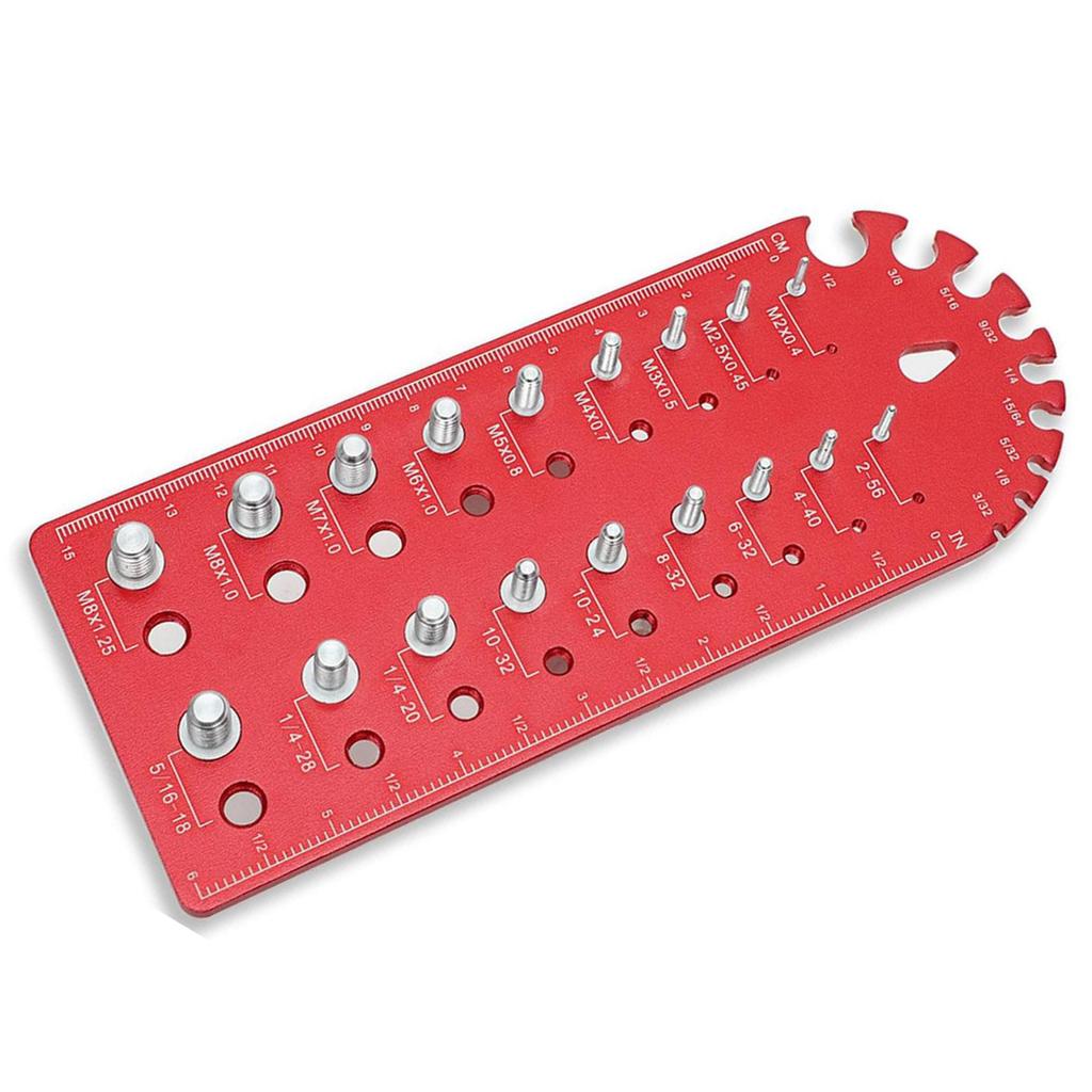 Nut and Bolt Thread Checker Aluminium Alloy Accurate Metric Screw Bolt Size and Thread Gauge