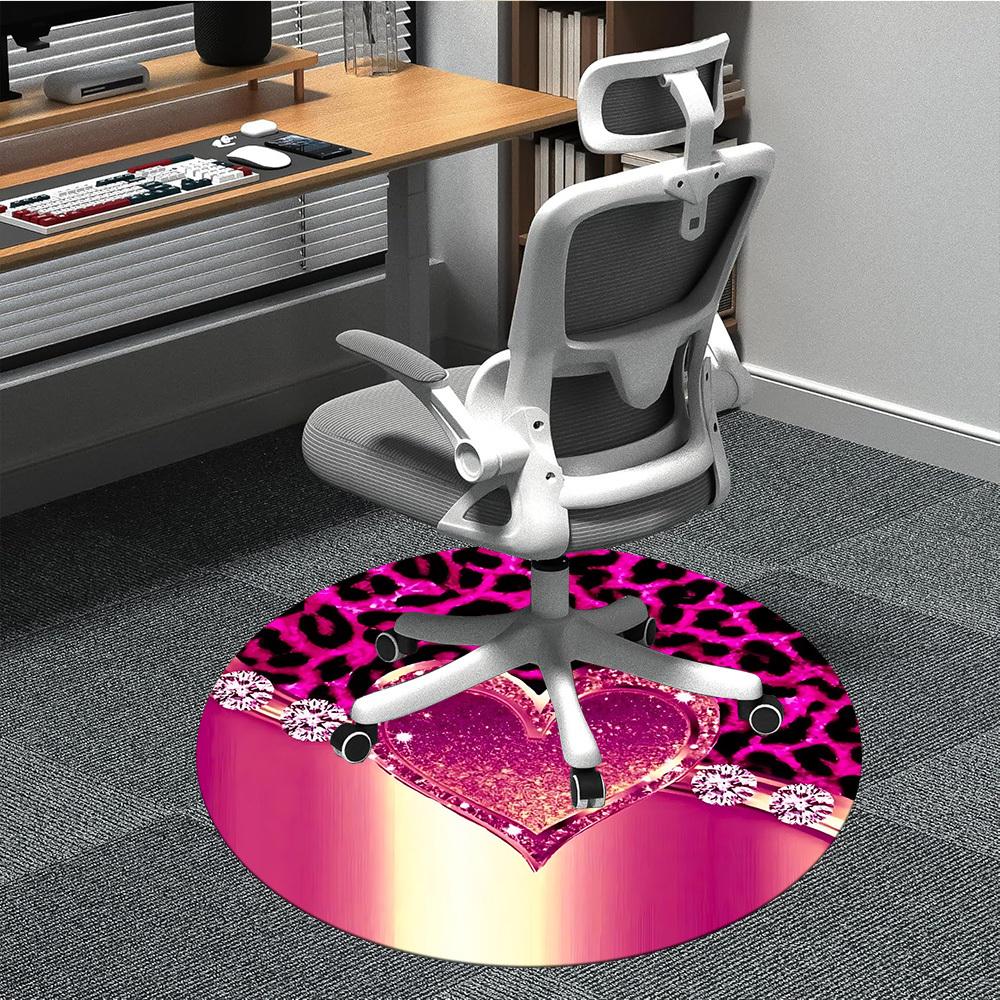 1pc Heartbeat Chair Carpet for Office - Durable, Ideal for Chair Mats, Stylish & Functional Decorative Rug yy260203090
