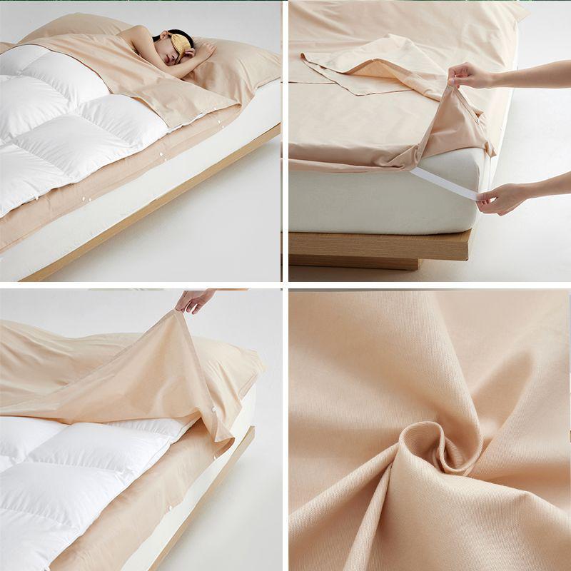 Class A 100% Cotton Anti-Fouling Travel Sleeping Bag for Adults - Portable & Pure Cotton, Ideal for Business Trips & Train Travel