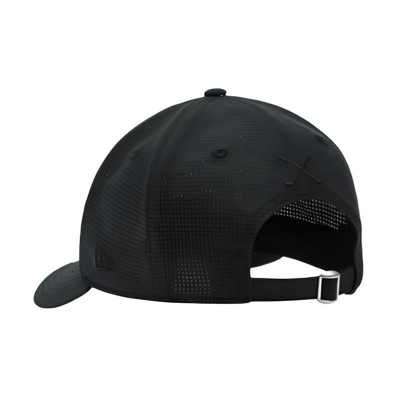 New Era Solid color hollow design polyester peaked cap Unisex couple style black 14391409