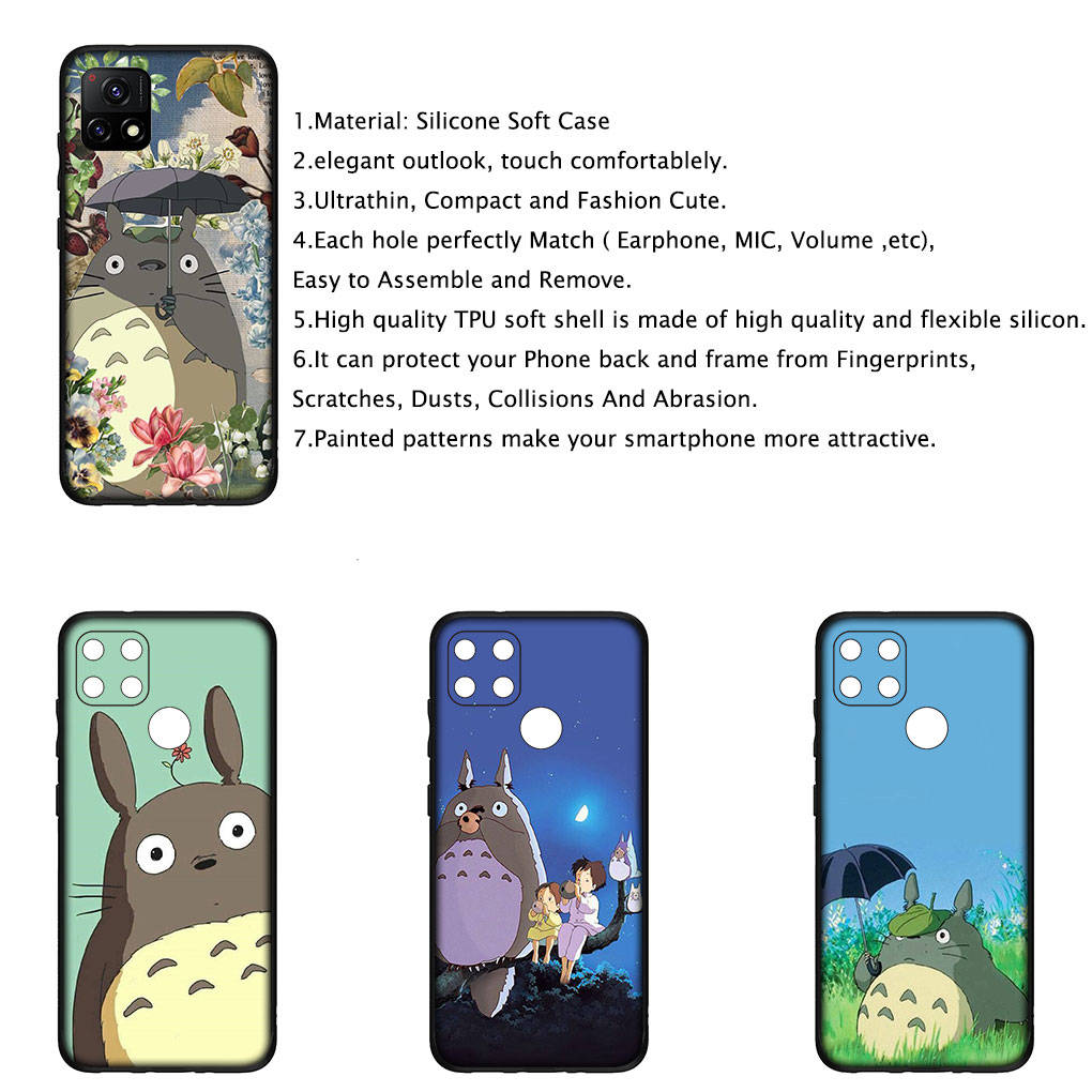 Чехол для iPhone 15 14 Xiaomi Redmi Note 13 12 11 Pro Max X 8 7 9 XR Samsung Galaxy S24 S23 S20 FE 9C 13C OPPO A15 Huawei Comics Totoro Phone Case