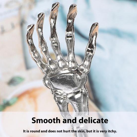 Раздвижная металлическая чесалка для спины с резиновыми ручками, портативный телескопический массажер для спины, инструмент для снятия зуда кожи, наполнитель для чулок для мужчин, женщин и детей