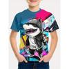 3D Printed Funny Shark T Shirt Marine Animal Child Pattern Tees Summer Round Neck Tops Kids Short Sleeve T-Shirts