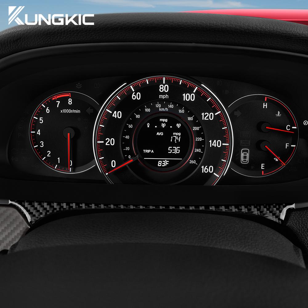 Настоящее мягкое углеволокно для Honda Accord 2013 2014 2015 2016 2017 LHD Накладка на панель приборов автомобиля Внутренняя отделка Аксессуары