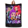 Huntrix Girl Kpop Демон Мира Руми Джои Одеяло Теплое Мягкое Плюшевое Накидка Одеяло Для Дивана Кровати Кемпинга Фланелевое Покрывало Покрывало