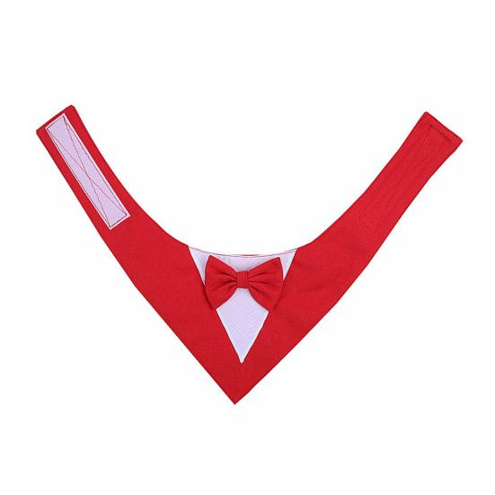 Смокинг для собак, бандана, официальный свадебный наряд с галстуком-бабочкой, нагрудники для домашних животных, шарф, регулируемый ошейник для маленьких и средних собак и кошек