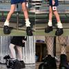 INS Brand Punk Goth Round Toe Platform Wedges Women's Sneakers Lace Up Design 2021 Casual Cute Women's Shoes