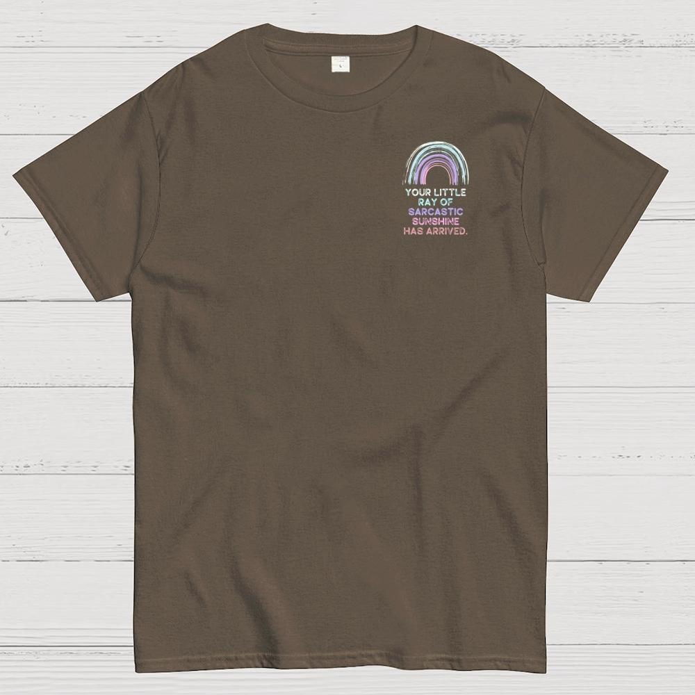 Your Little Ray of Sarcastic Sunshine Has Arrived Front And Back Printing Unisex 100% Cotton Summer Casual Cool Loose T-Shirt