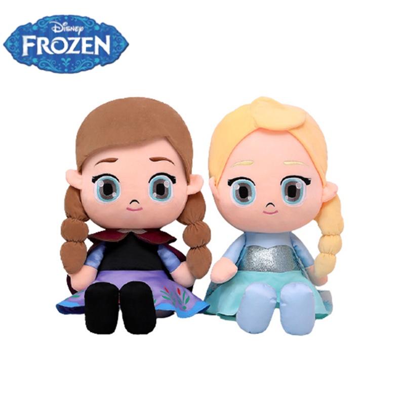Disney Frozen Anna Elsa Plush Toy Soft Stuffed Doll For Room Decoration Skin-friendly And Collectible