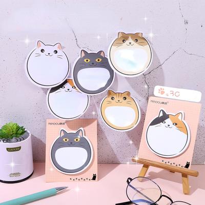 30 листов Kawaii Chubby Cat липкие заметки Блокнот для заметок милые N Times липкие офисные канцелярские принадлежности журнал-планировщик