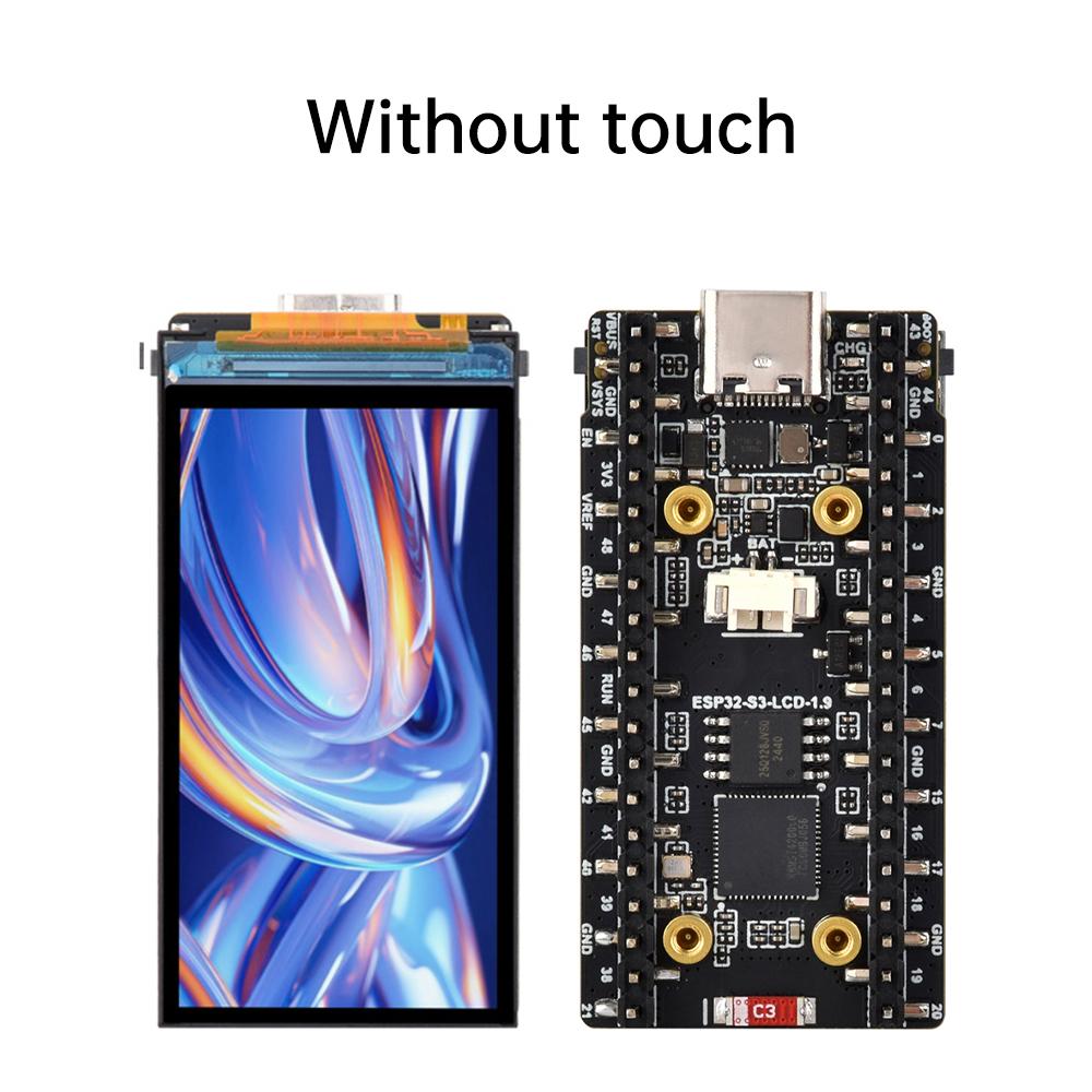 ESP32-S3 1.9-Inch LCD Screen Wifi Bluetooth Development Board 170 × 320 Resolution Lx7 Dual Core Processor Type-C Interface
