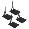 4pcs Book Holders Architectural Style Upright Classic Black Heavy Duty Bookends with 4 Nonslip Foam