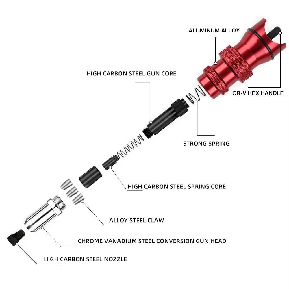 2.4mm-4.8mm Electric Rivet Removable Plastic Handle Riveting Machine Rivet Adapter Drilling Tool