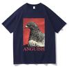 Anguish T-shirt Cute Funny Meme Pigeon Print T Shirts Summer Men Women Casual Oversized Short Sleeve Tshirt Male Vintage Tees