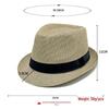 British Jazz Fedora: Solid Color Ribbon, Roll Brim, Unisex Sun Straw Hat