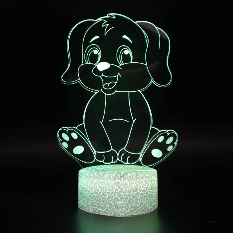 Cartoon Series 3D Night Light LED Colorful Touch Remote Control USB Creative Desk Lamp