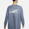 Nike Drop Shoulder Sleeve T Shirt Women's Fen Blue (Unisex) T-Shirts DX7935 425