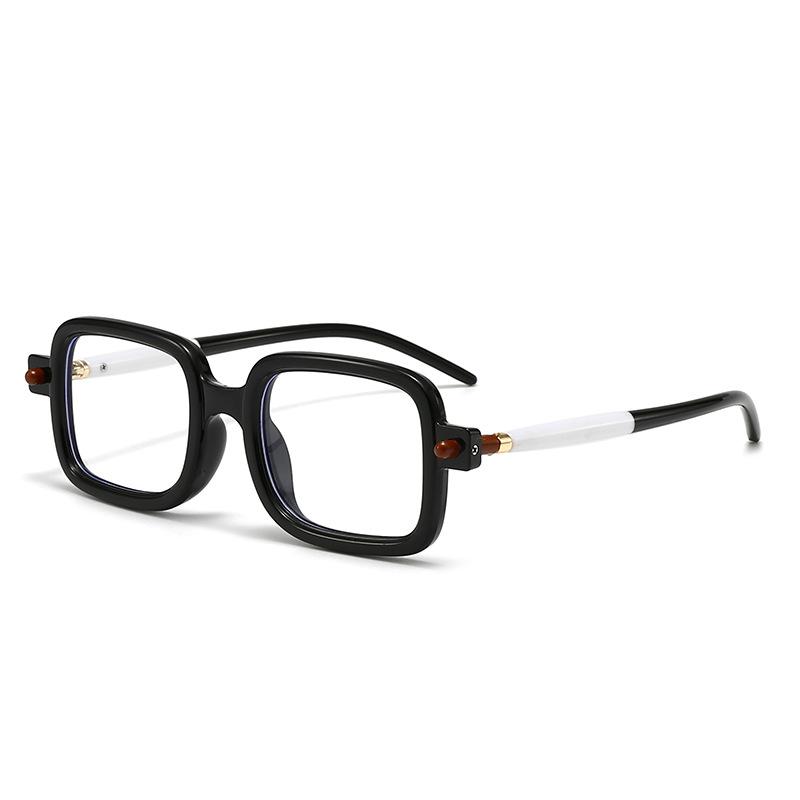 New anti-blue flat glasses, European and American trend street shooting square reading glasses, retro anti-blue flat glasses